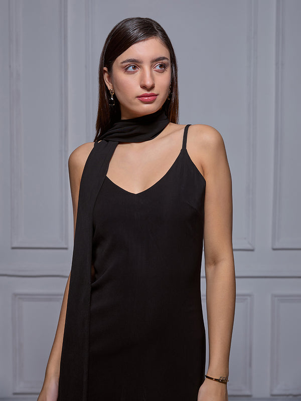 Black Grace Midi Dress For Women