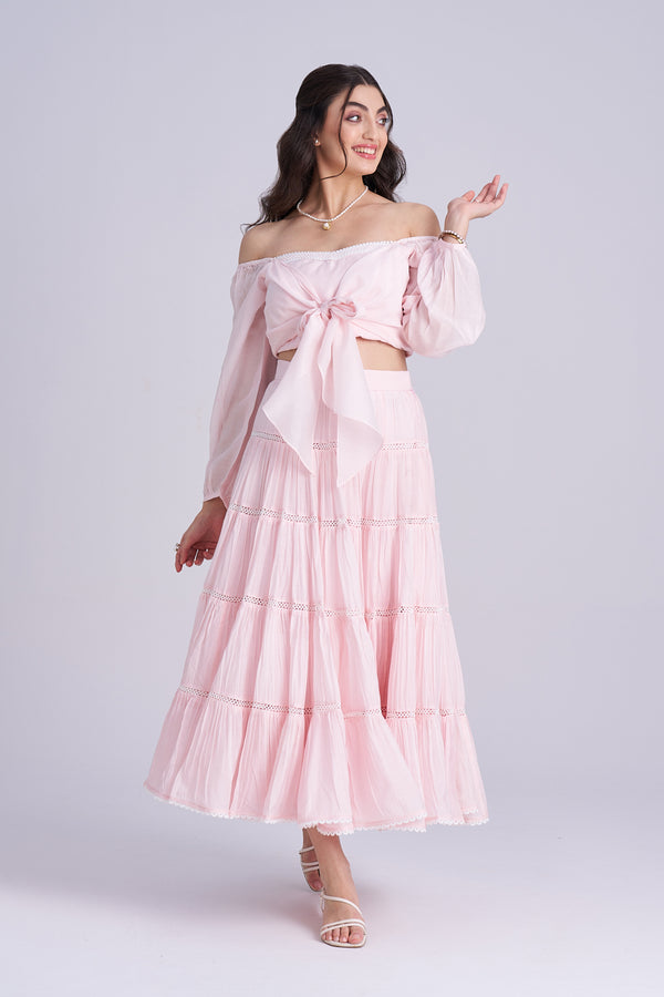 Pink skirt and top |  Two piece skirt and top
