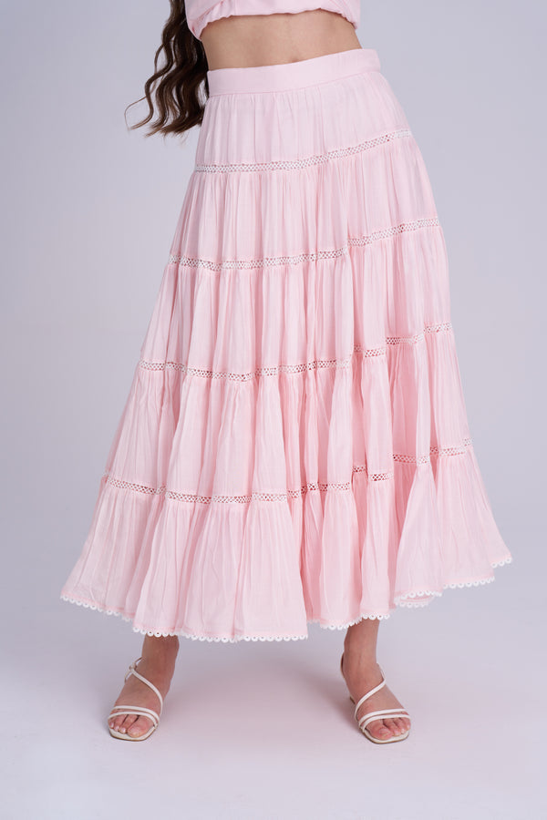 Blush Lace Skirt