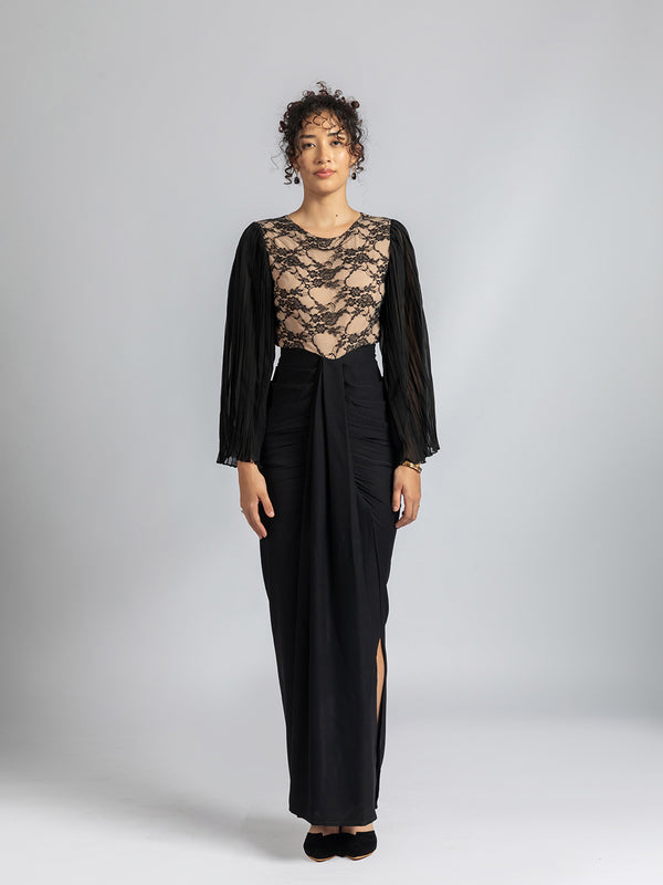 Lace & Drape gown Dress