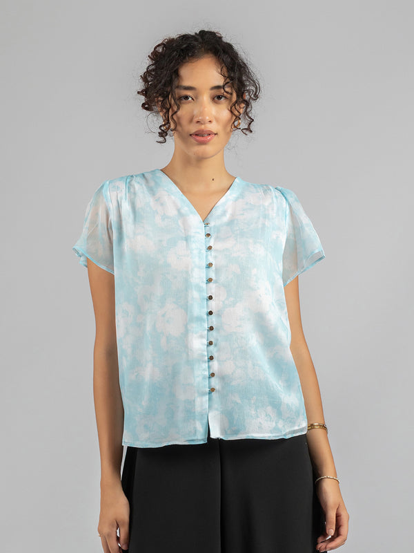 Trendy Blue Printed top | Casual Top for Women