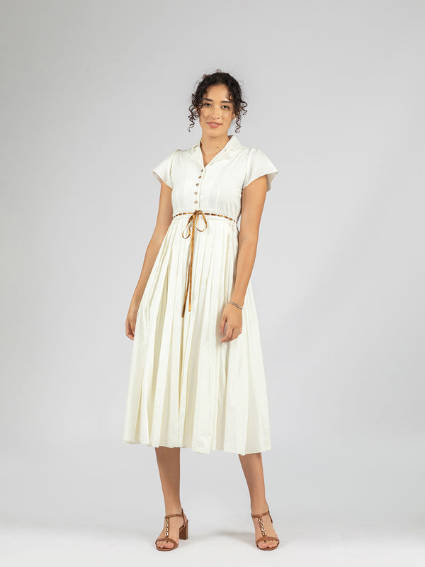Pearl Pleat Dress