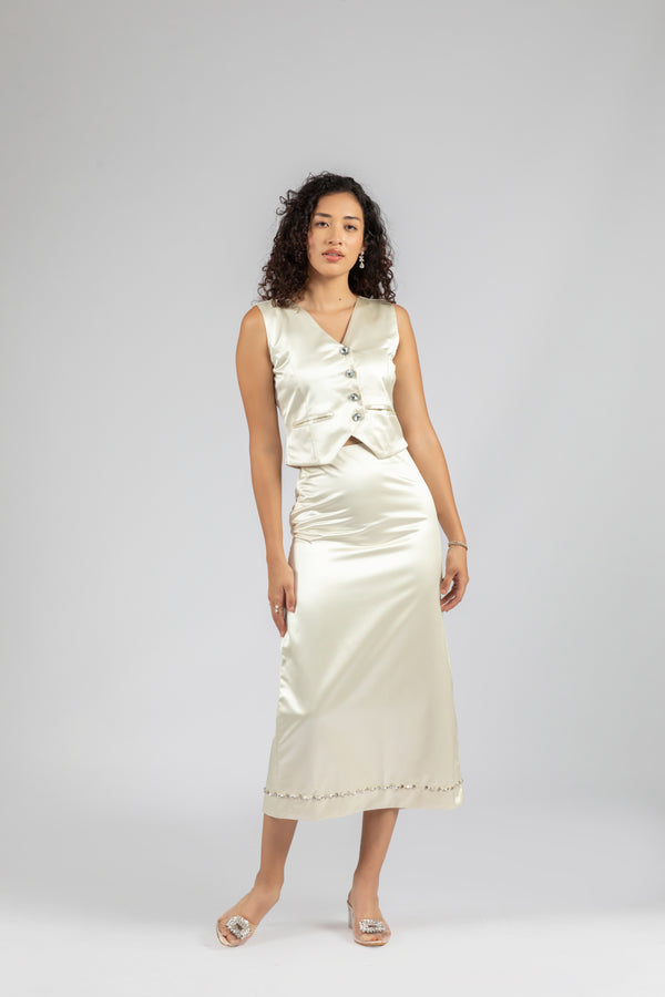 Waist coast and skirt set | Stylish co-ord set for women