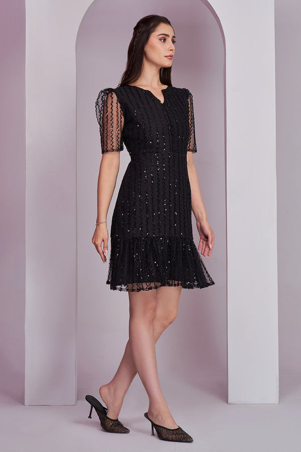 Party Wear Black Mini Dress for women | Short dresses for women