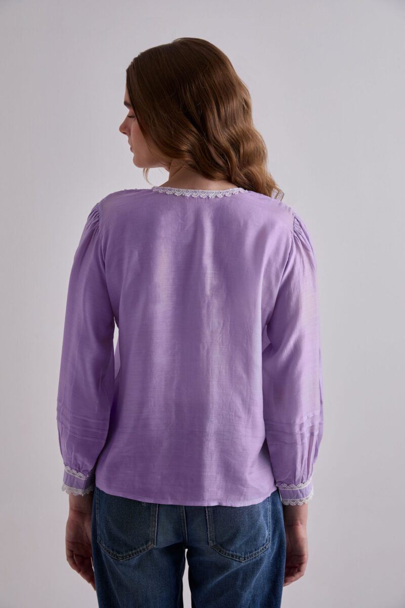 Purple Haze Cotton Lace Top