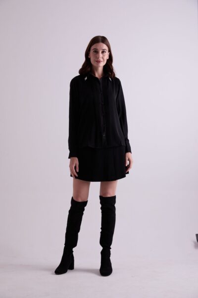 Midnight Bloom Black Shirt