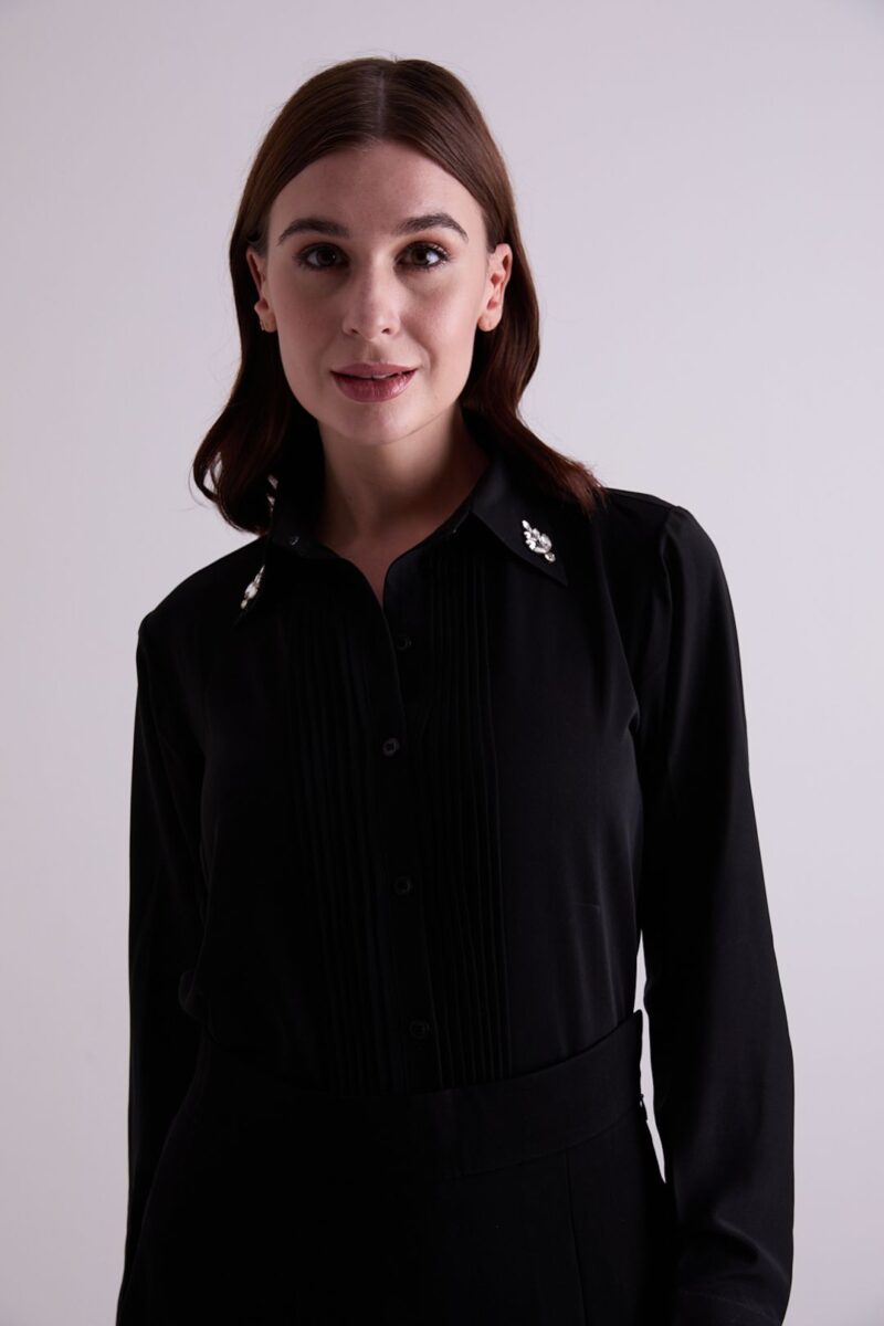 Midnight Bloom Black Shirt