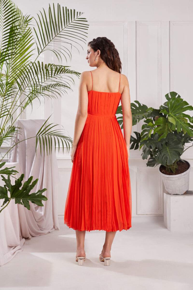 Orange Crush Midi Dress