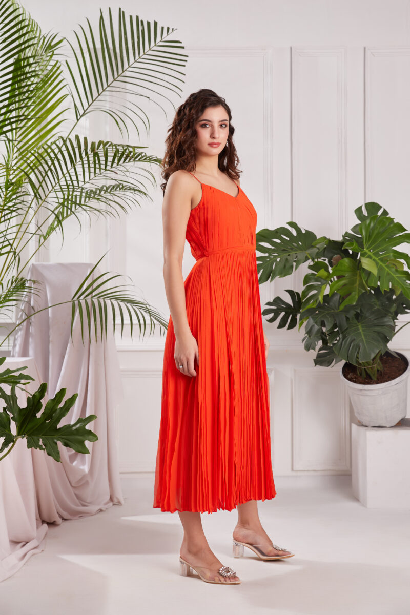 Orange Crush Midi Dress