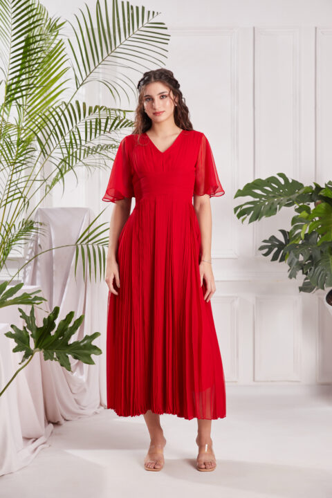 Red Alert Midi Dress