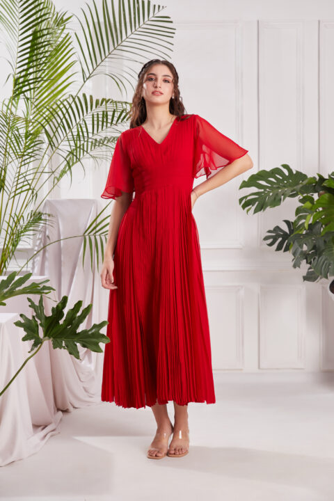 Red Alert Midi Dress