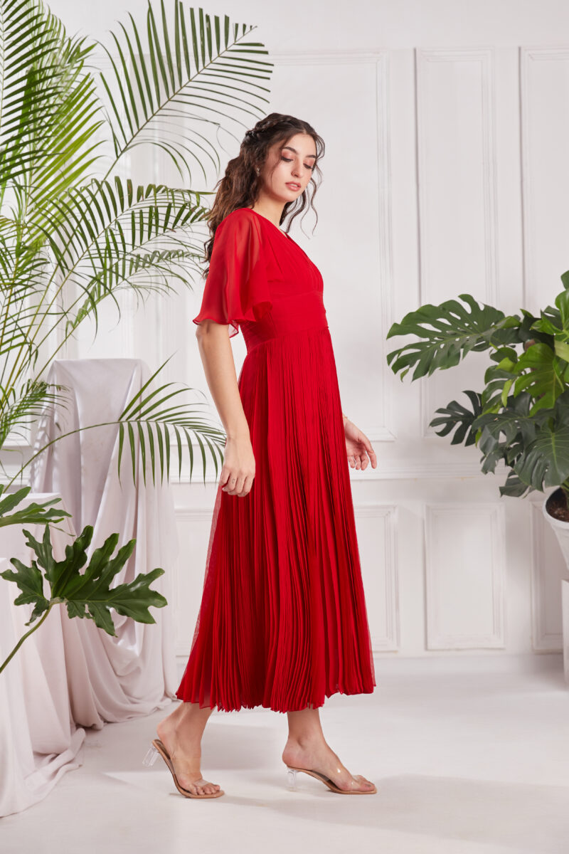 Red Alert Midi Dress