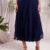 Navy Nirvana Midi Skirt