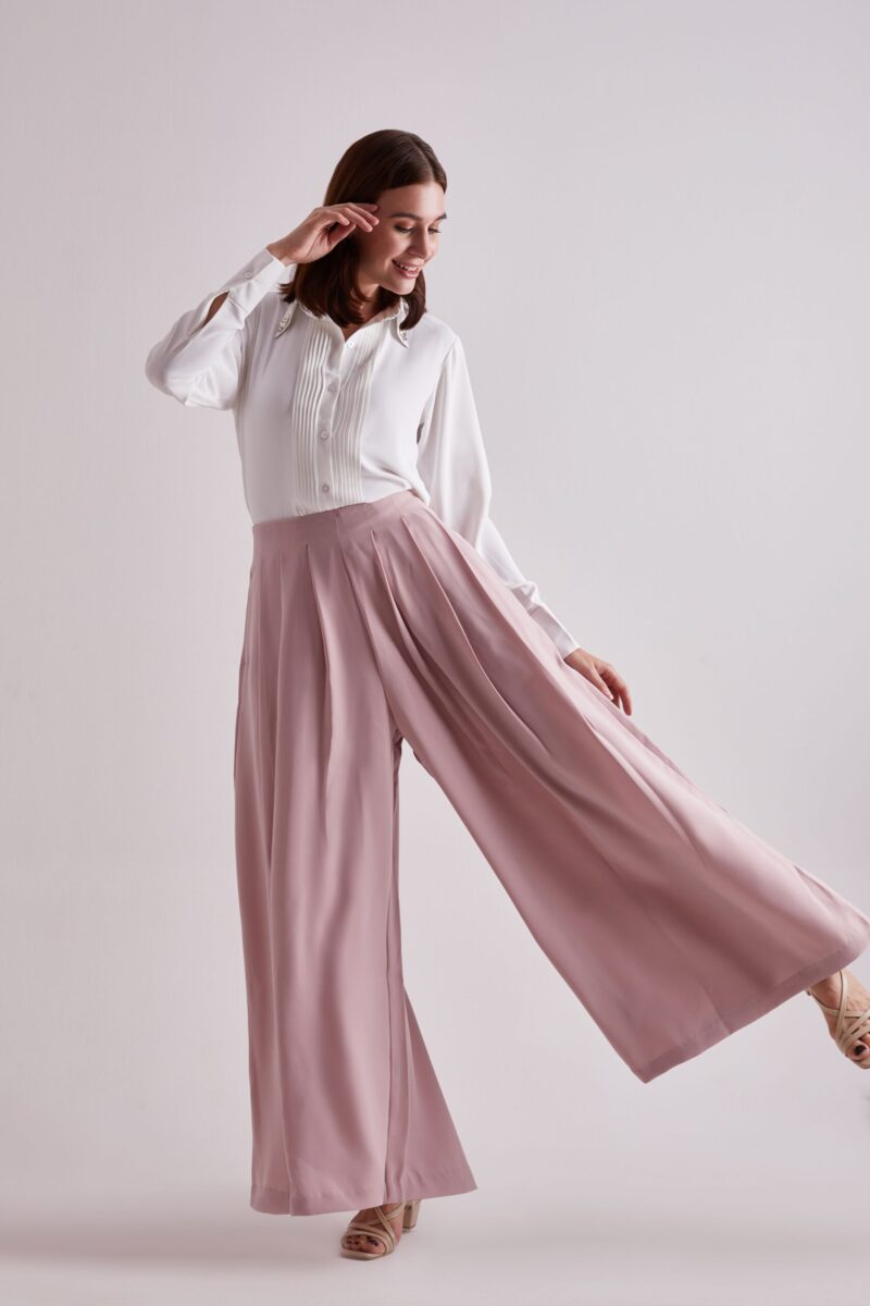 Rosy Luxe Palazzo Pant