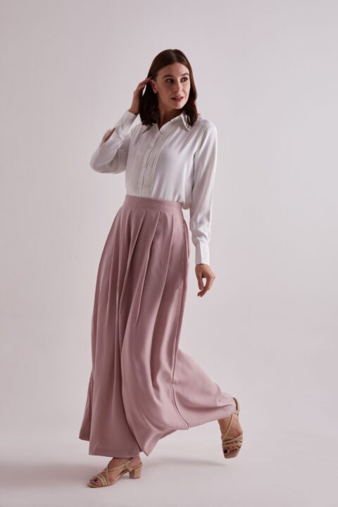 Rosy Luxe Palazzo Pant